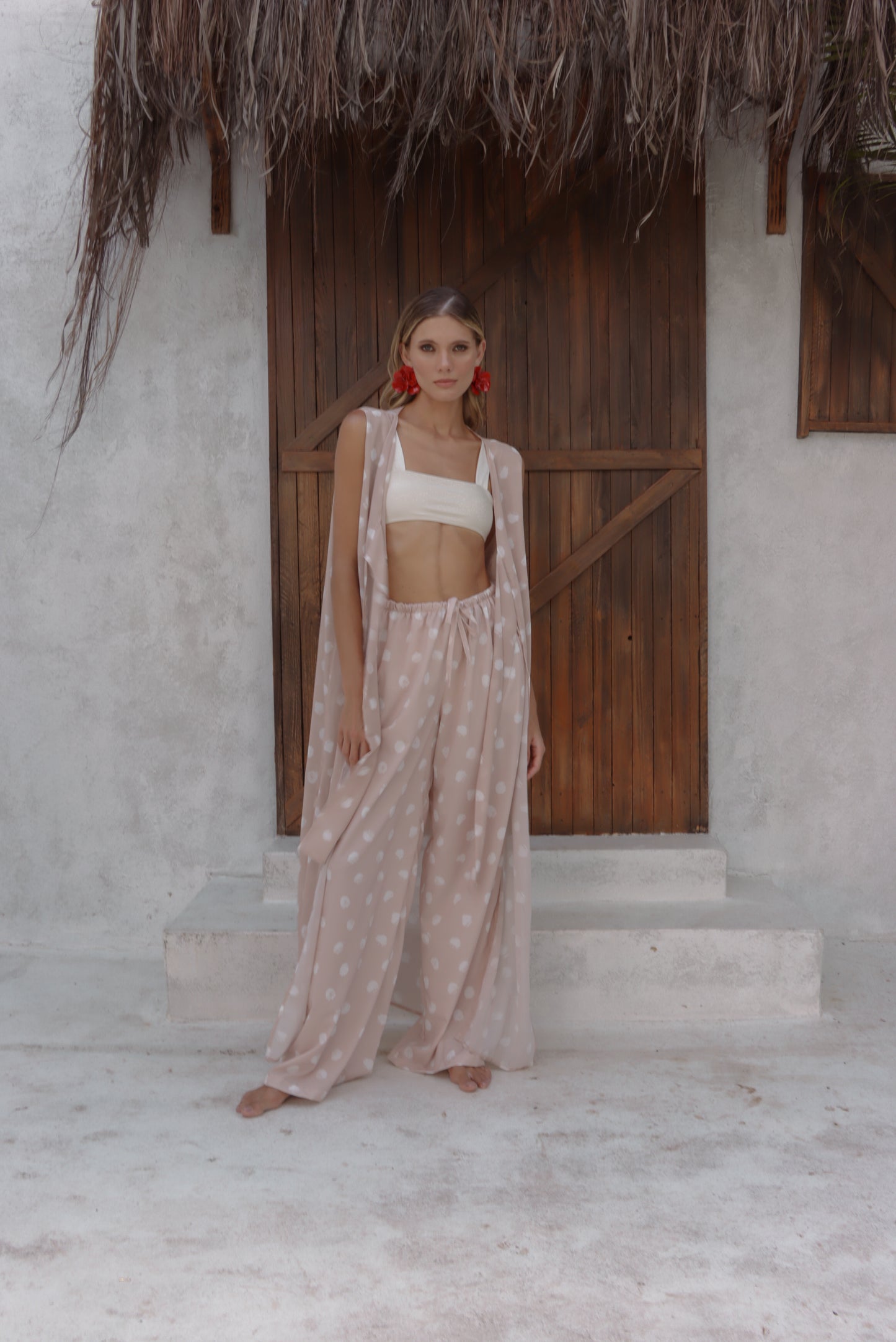 Túnica Amarração Creme