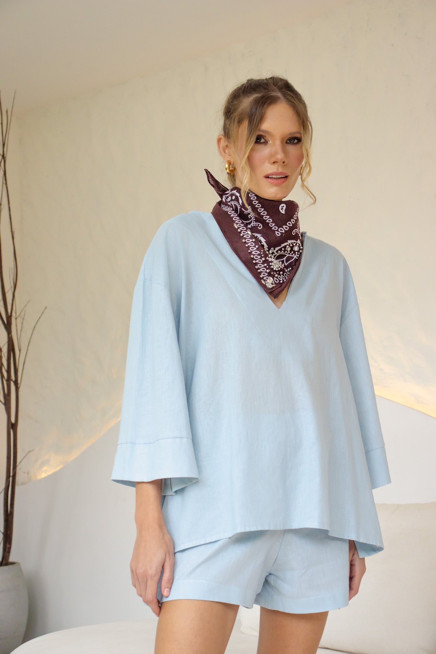 Short Toscana Azul Bebê
