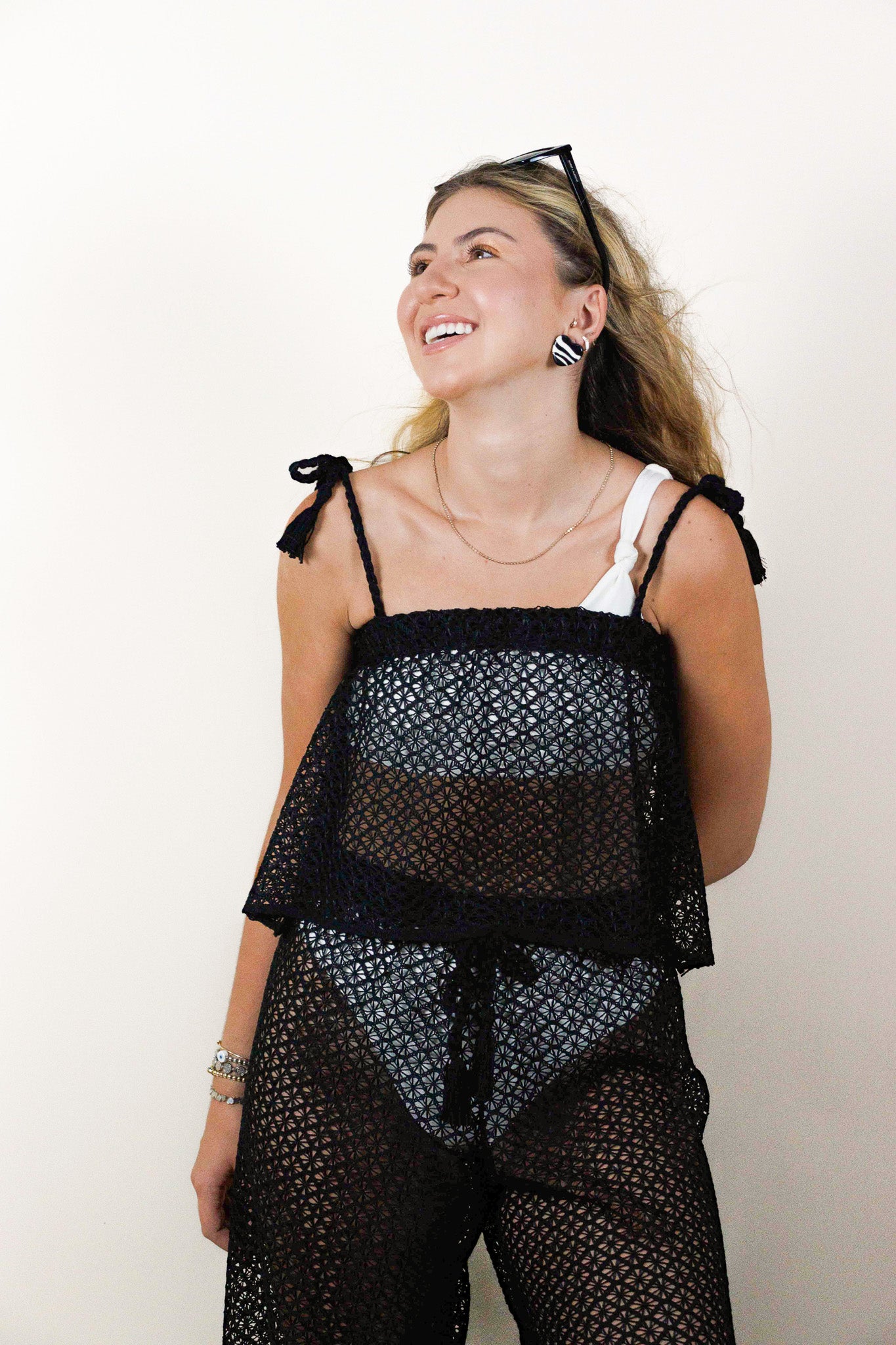 Blusa Renda Guipir Saravá Preta