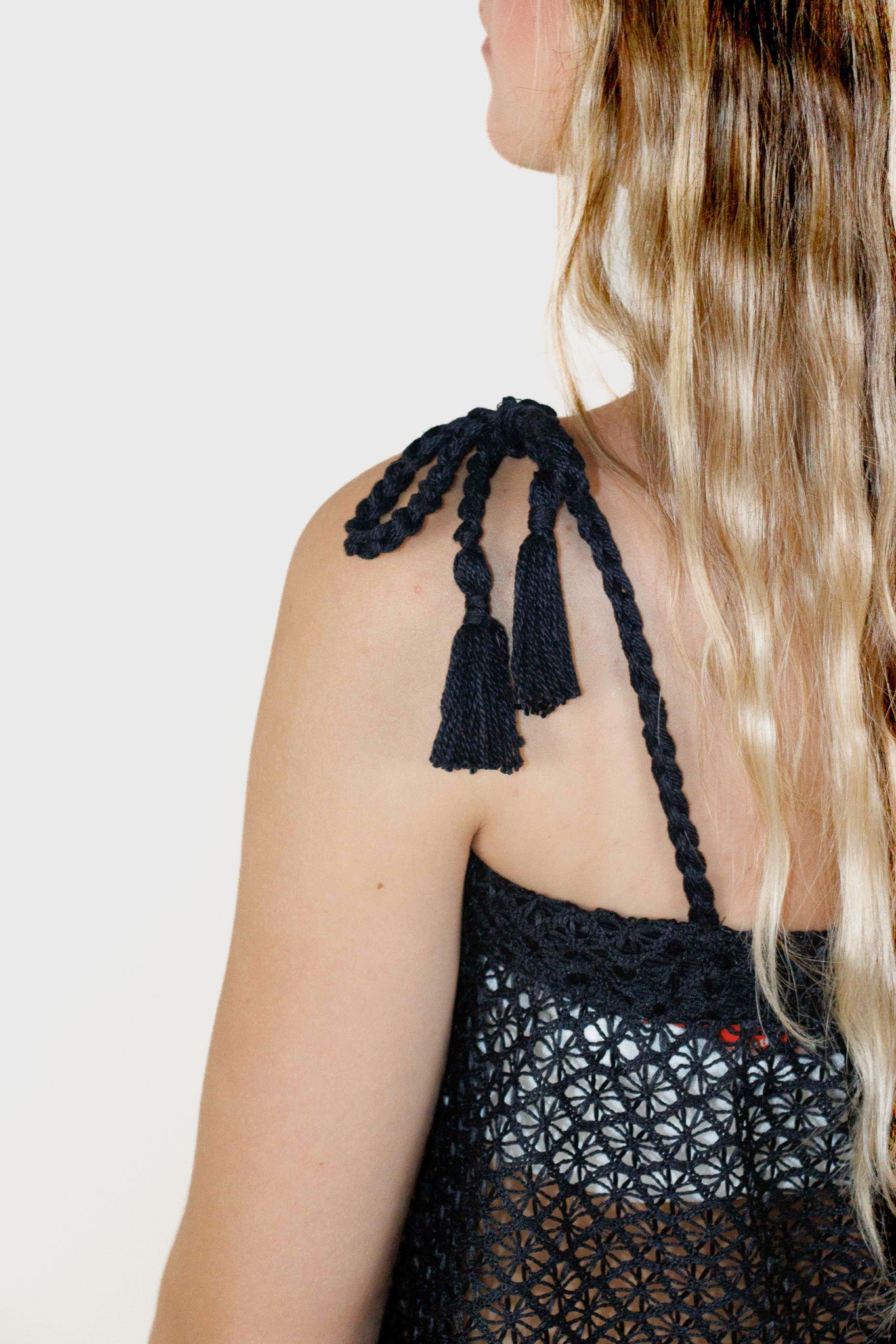 Blusa Renda Guipir Saravá Preta
