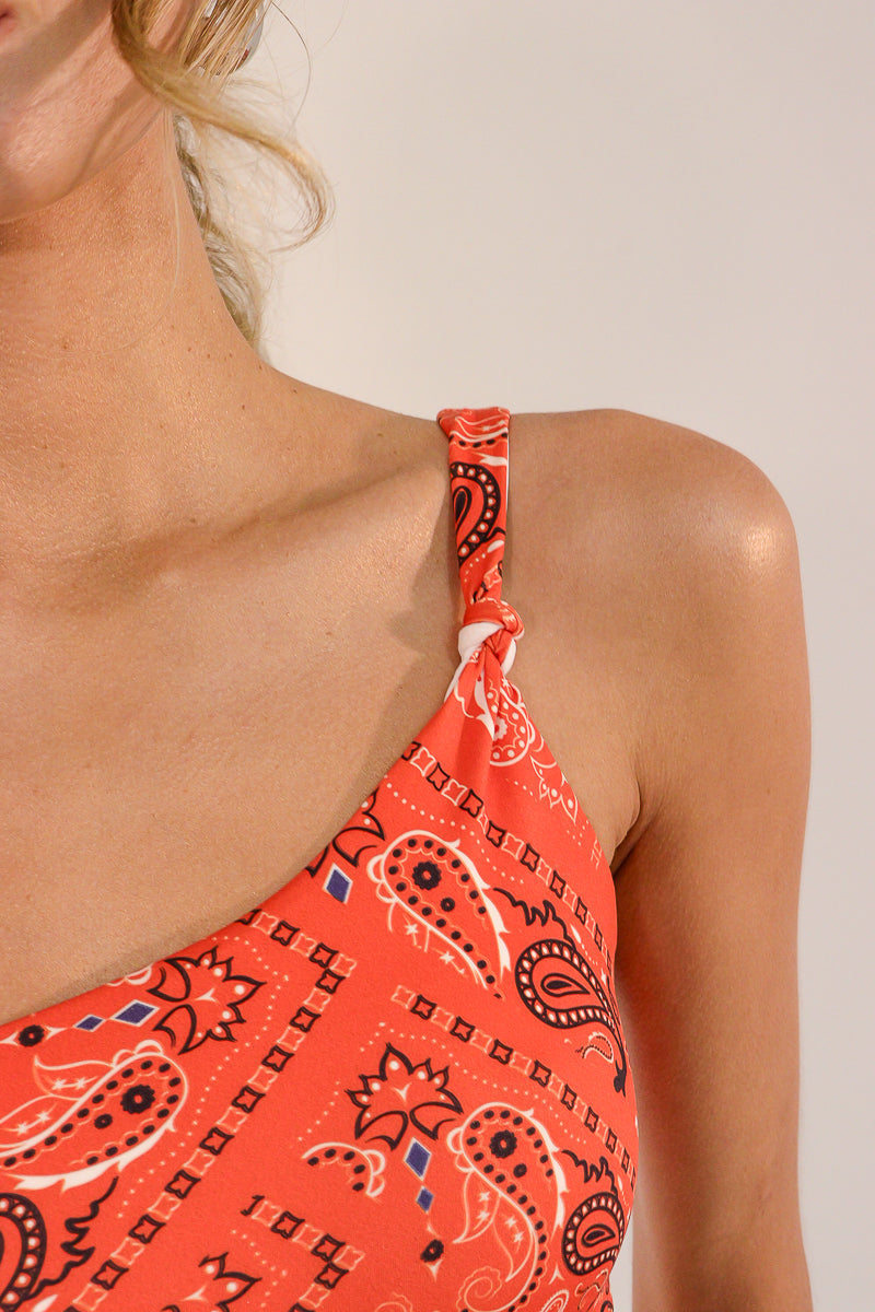 Top Nó Paisley Siena