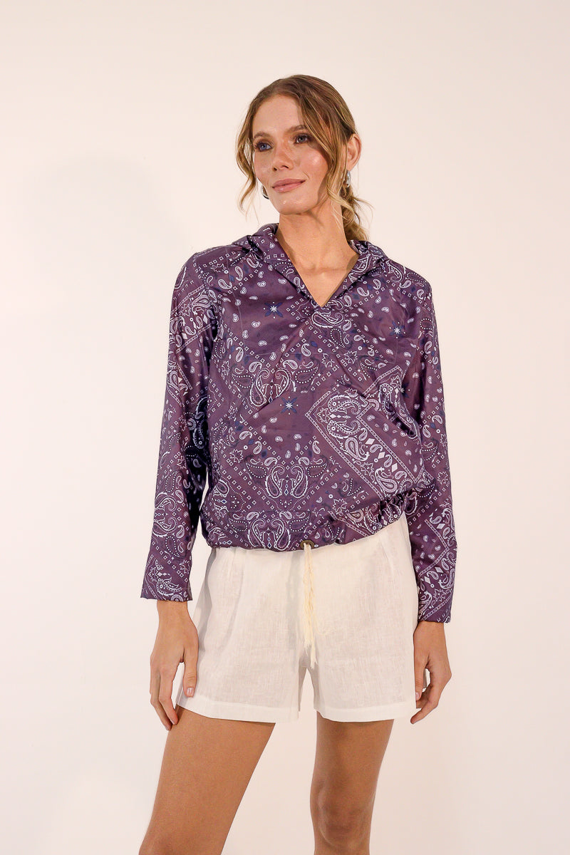 Jaqueta Paisley Raisin