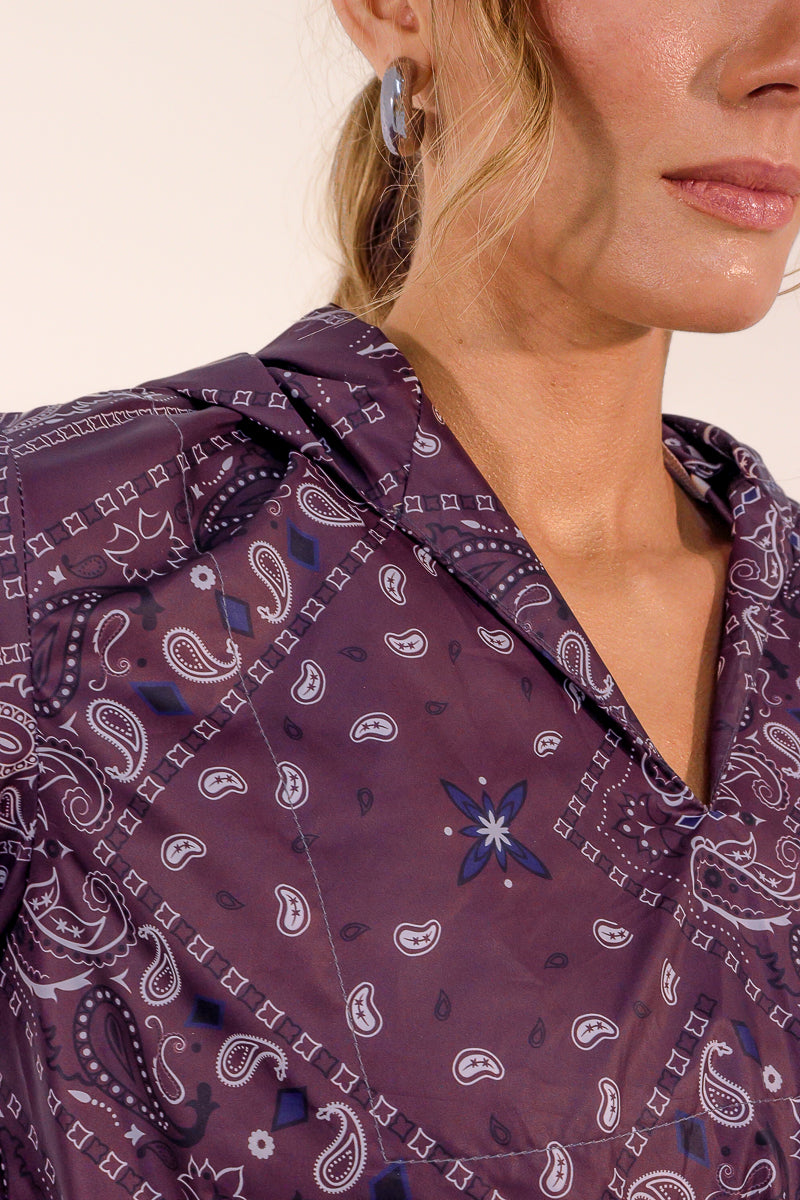 Jaqueta Paisley Raisin
