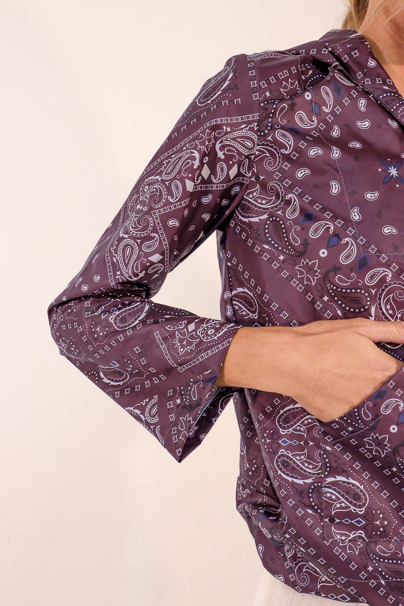 Jaqueta Paisley Raisin