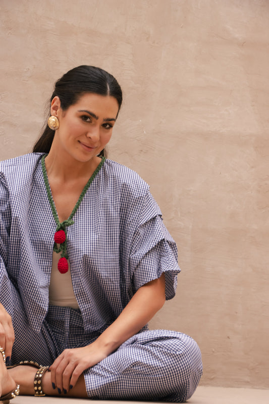 Bata Pregas Bleu Vichy