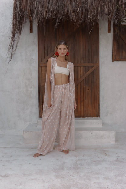 Túnica Amarração Creme