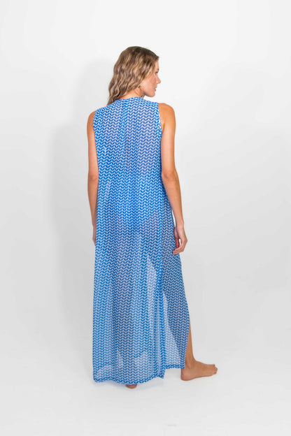 Túnica Amarração Maré Azul