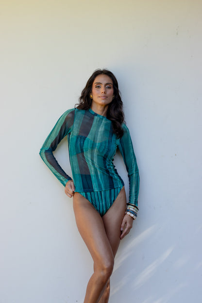 Blusa Manga Tule Voyage Ondas