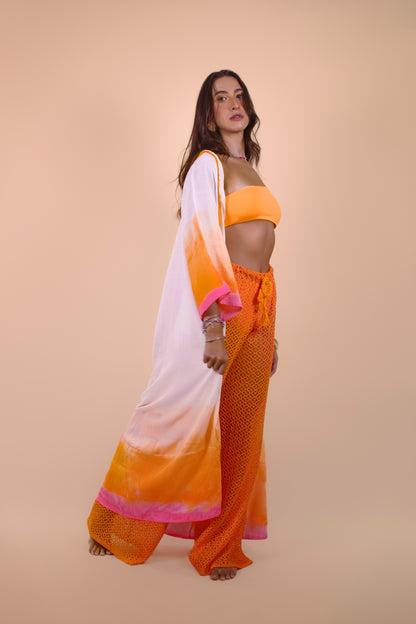 Calça Renda Guipir Axé Laranja