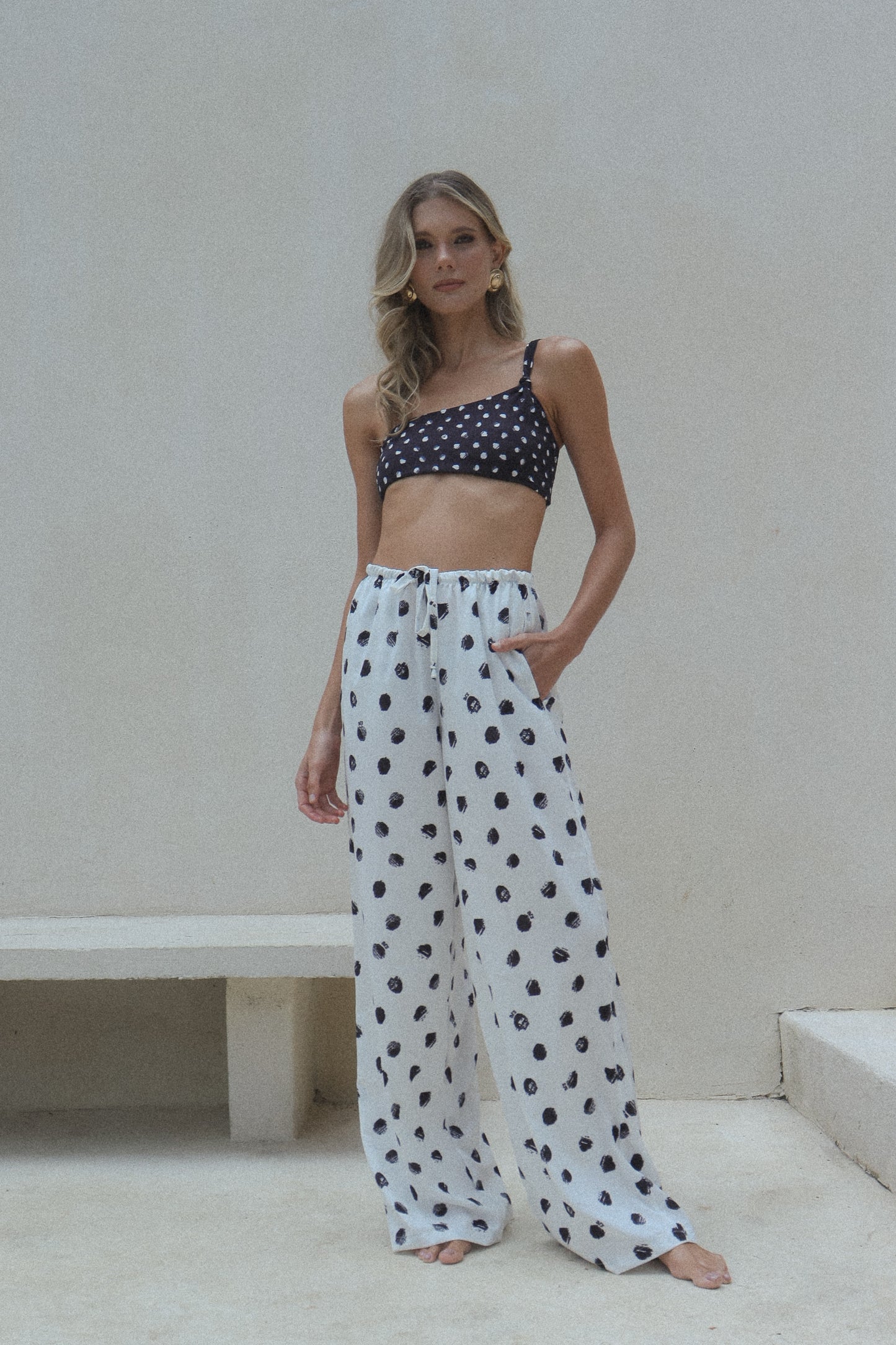 Calça Amarração Latte