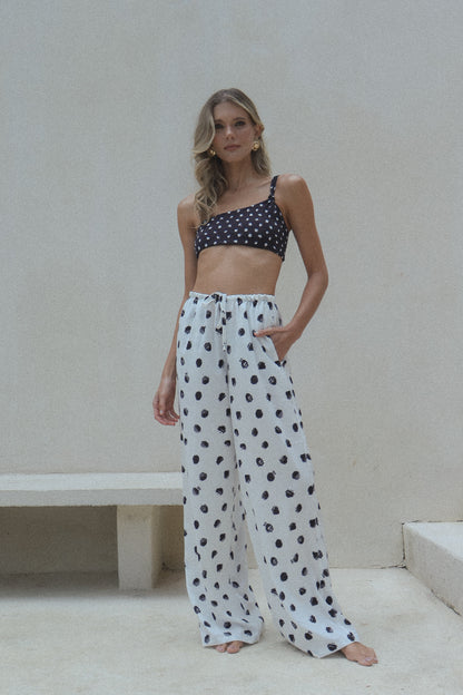 Calça Amarração Latte