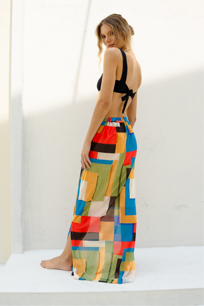 Vestido Tule Mosaico de Verão