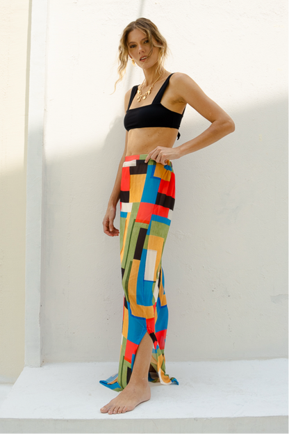 Vestido Tule Mosaico de Verão