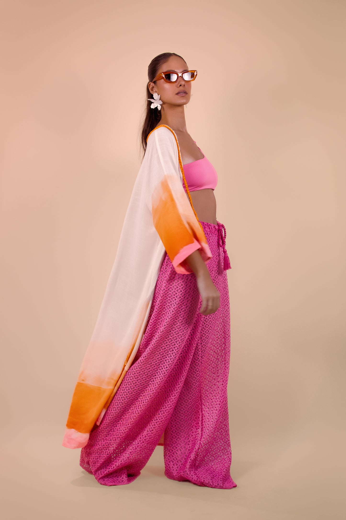 Calça Renda Guipir Mimo Pink