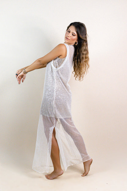 Vestido Curto Magic Paetê Prata