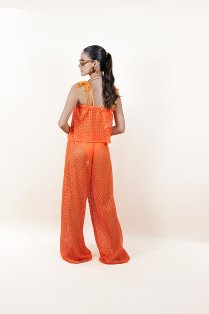 Calça Renda Guipir Axé Laranja