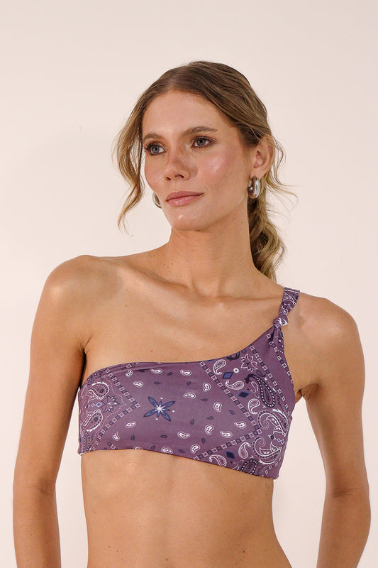 Top Nó Paisley Raisin