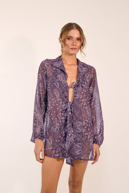 Kimono Paisley Raisin