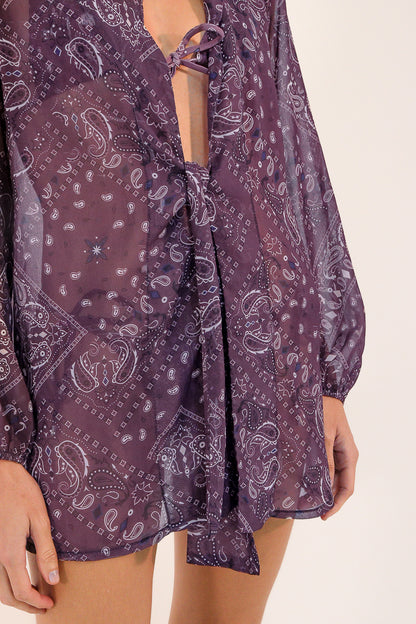 Kimono Paisley Raisin