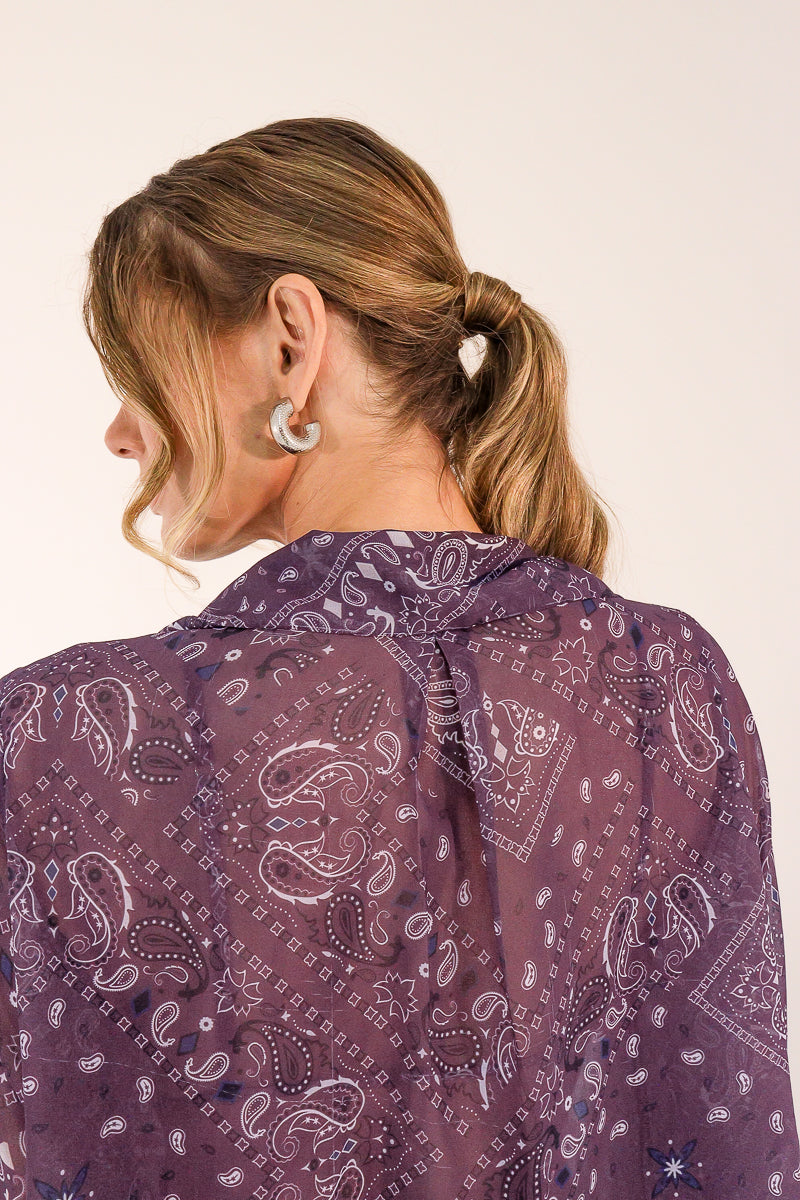 Kimono Paisley Raisin