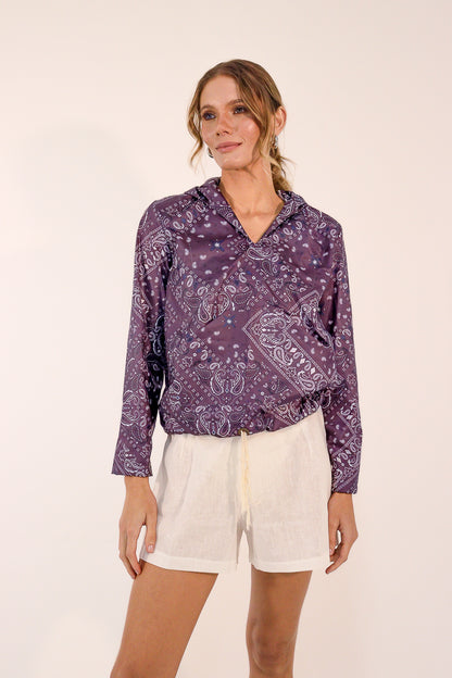 Jaqueta Paisley Raisin