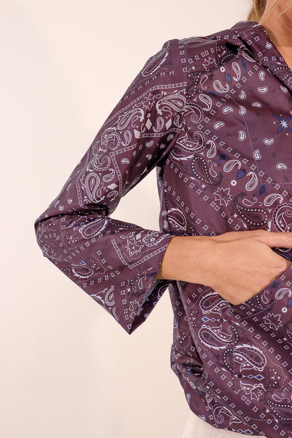 Jaqueta Paisley Raisin