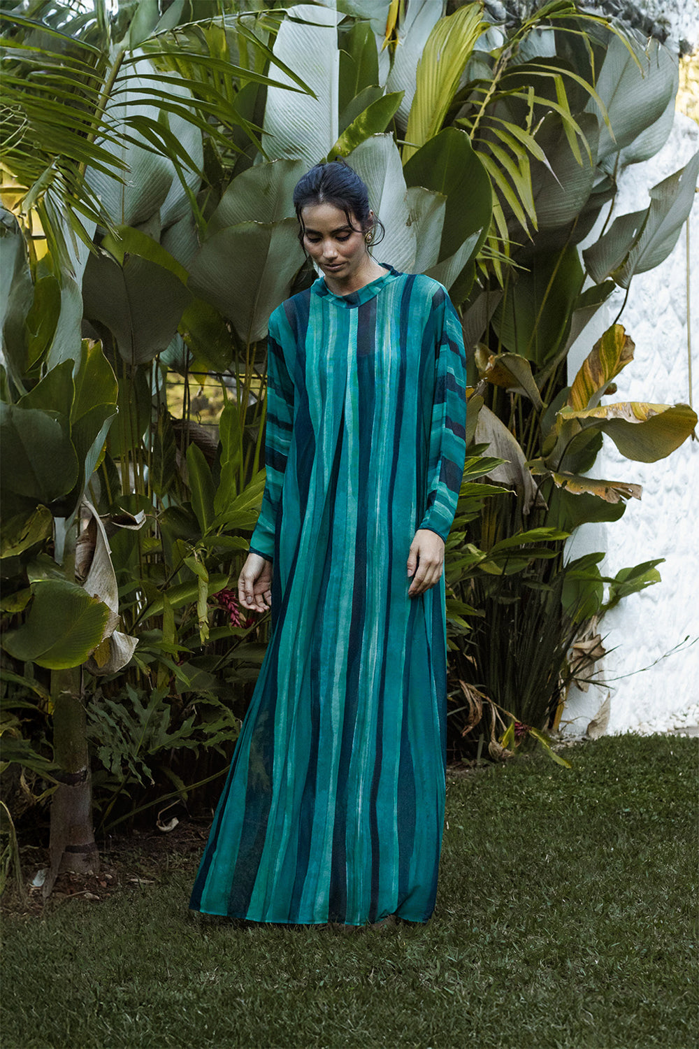 Vestido Manga Tule Voyage Ondas