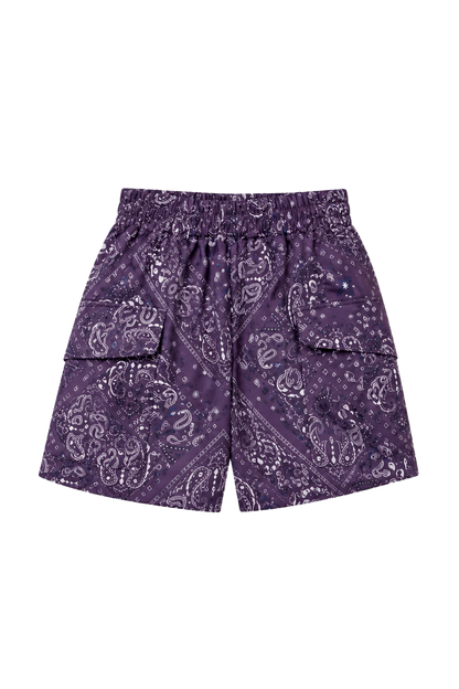 Short  Corta Vento  Paisley Raisin